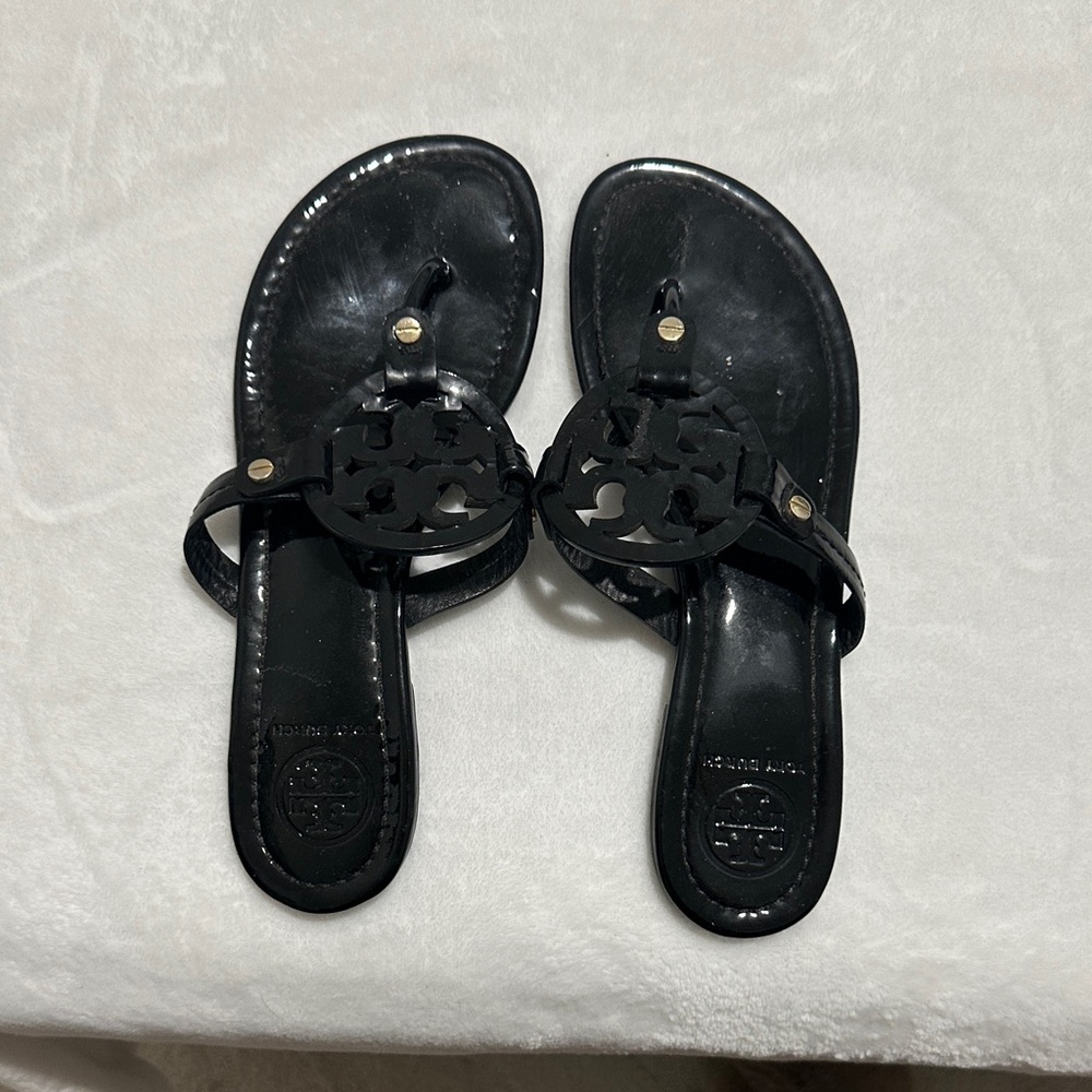Tory Burch Black Logo Sandals